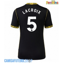 Camisa de time de futebol Chelsea Maxence Lacroix #5 Replicas 2º Equipamento Feminina 2026-27 Manga Curta